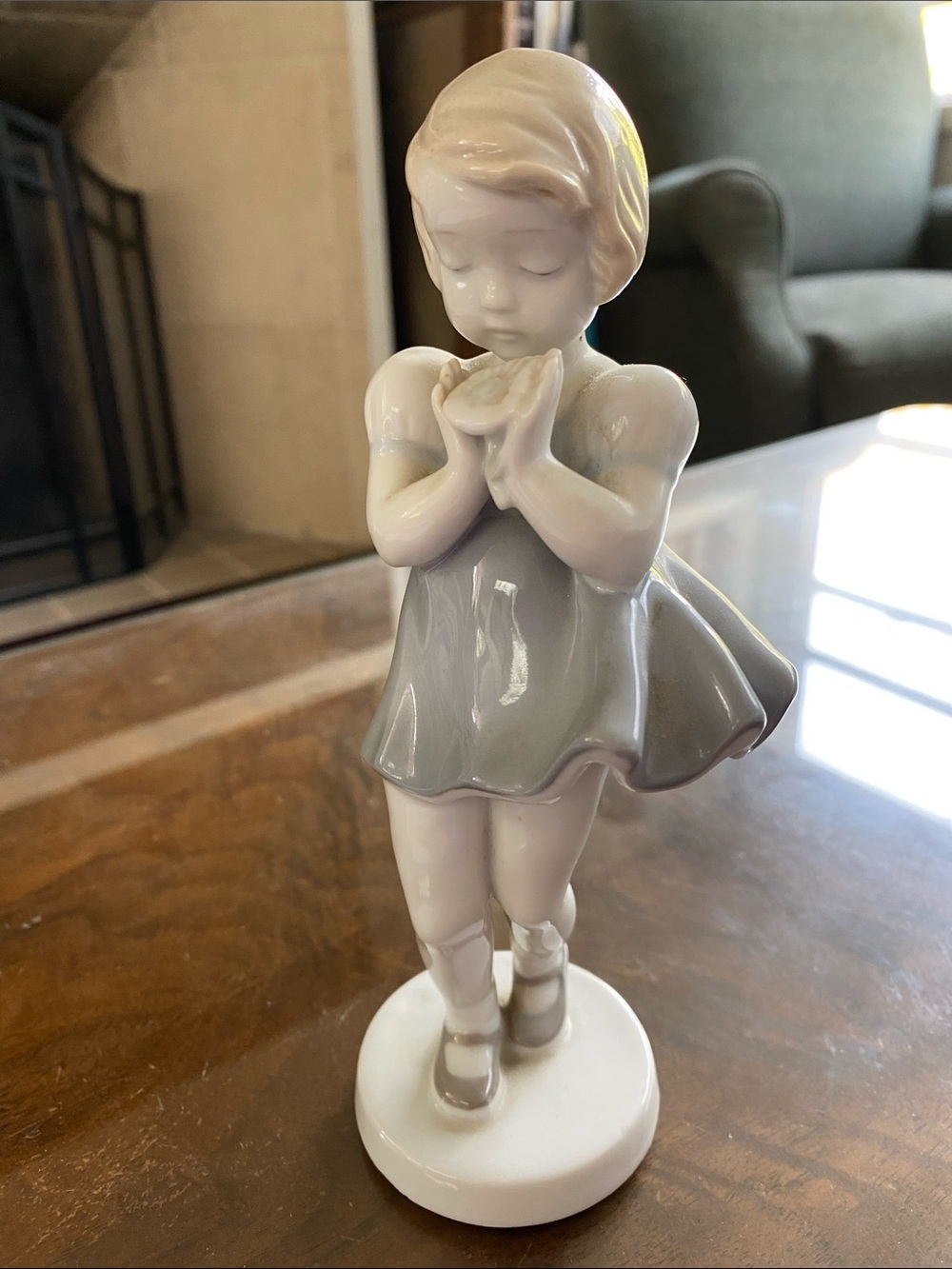 Metz let & Ortliff by Claire Weiss Girl With Flower in Wind Figurine